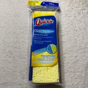 Quickie Clean Squeeze Sponge Mop Refill Type S Fits Mop 045 Dual Sponge 0442 NEW